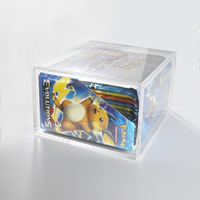 Boîte de rangement pour cartes Pokémon TCG en plexiglas, boîte de présentation personnalisée, étui en acrylique