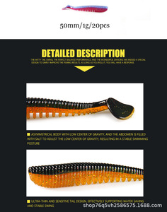 Supercontinent – leurres de pêche souples, 50mm, 80mm, 95mm, 110mm, appâts artificiels, matériel de prédateur pour <span class=keywords><strong>brochet</strong></span> et <span class=keywords><strong>brochet</strong></span> - Product Image 3