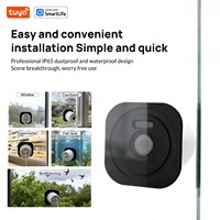 Caméra de sécurité intelligente WiFi sans fil Tuya Smart Life App 1080P pour fenêtre, stockage cloud et local sur carte TF, détection de mouvement