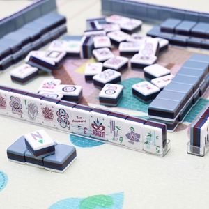 160 Tiles American Mahjong Set 42mm 44mm Four Layer Color <b>Block</b> <b>Acrylic</b> Hand Play Mini Mahjong Tiles in Stock - Product Image 4