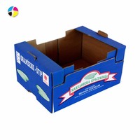 Groothandel recyclebare milieuvriendelijke kartonnen golfkartonnen dozen voor groente- en fruitverpakkingen met handvatgat