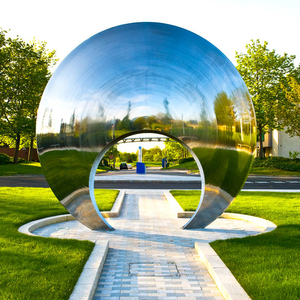 Al aire libre decoración espejo pulido de acero inoxidable de gran tamaño <span class=keywords><strong>Arte</strong></span> Jardín de Esculturas de metal - Product Image 2