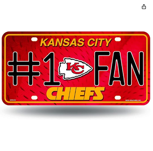 Kansas City Chiefs Custom Hoge Kwaliteit 32 Amerikaanse voetbalteam Kentekenplaat 6 X 12 Inch Amerikaanse Voetbal Unisex Autoplaat - Product Image 1