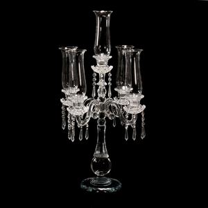 MH-Z168 5 braccia decorazione della tavola di Nozze Candelabri Di Cristallo con tubo di vetro - Product Image 1