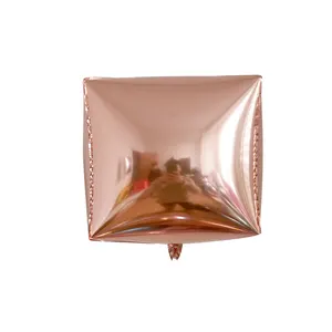 24 дюйма шары из розового золота 4D квадратные шары для свадебной вечеринки гелиевые фольгированные кубические шары
