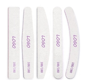 Lima de Uñas Profesional Lavable con Logotipo Personalizado, Limas de Uñas y Raspador Gris Zebra con Logotipo Profesional - Product Image 3