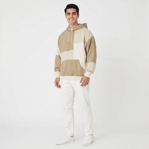 Sudadera con Capucha Personalizada para Hombre, Sudadera de Algodón, Lisa, Holgada, de Manga Larga, Transpirable, Talla Grande, Sudadera con Capucha de Algodón Combinado - Product Image 1