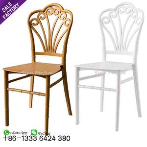 Wholesale Cheap Price White Plastic <b>Round</b> Back <b>Chairs</b> for Wedding - Product Image 4