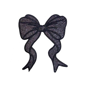 Parche grande de lentejuelas de hierro Mardi Gras Bow negro blanco Azul Rojo verde azulado brillo caliente para bordado camisa lado sombrero Decoración - Product Image 4
