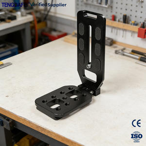 Support en L pour appareil photo reflex numérique en aluminium, plaque à dégagement rapide verticale et horizontale pour <span class=keywords><strong>Canon</strong></span> 80D 5D Mark I 7D Sony A7riii Ronin S Gimbal - Product Image 1