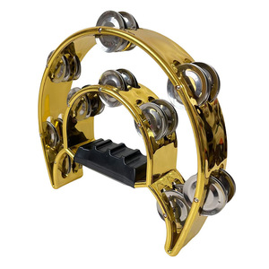 Tambourins de <span class=keywords><strong>Percussion</strong></span> à Double Rangée Multicolores 8 Pouces 20 CM à Jingles Métalliques, Instrument de Musique, Vente en Gros - Product Image 4