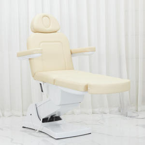 Beige High Load Bearing 4 Motor Electric Split Leg Beauty Massage Bed Spa Bed Beauty Salon Special Facial Bed Custom Color - Product Image 3