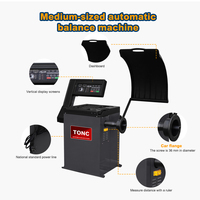Machine d'équilibrage de roues TONCTOOLS homologuée CE, 250 W, poids de roue maximal de 60 kg, laser infrarouge pour atelier de réparation automobile, garage