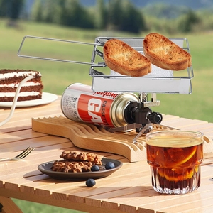 <span class=keywords><strong>Grille</strong></span>-<span class=keywords><strong>pain</strong></span> de camping pliable en acier inoxydable avec longue poignée, conception ergonomique pour une utilisation facile, compatible lave-vaisselle et sans danger pour les aliments - Product Image 5