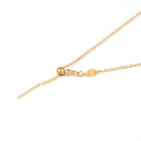 Collier Ras-du-Cou en Acier au Titane et Acier Inoxydable Plaqué Or PVD de 45 cm, Perles Réglables Universelles, Imperméable, pour Bijoux DIY et Accessoires