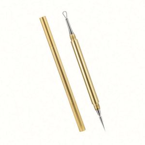 Envase Cosmético Vacío Plateado/Dorado al por Mayor para Aceite de Cutículas con Sistema de Giro y Serigrafía - Product Image 2