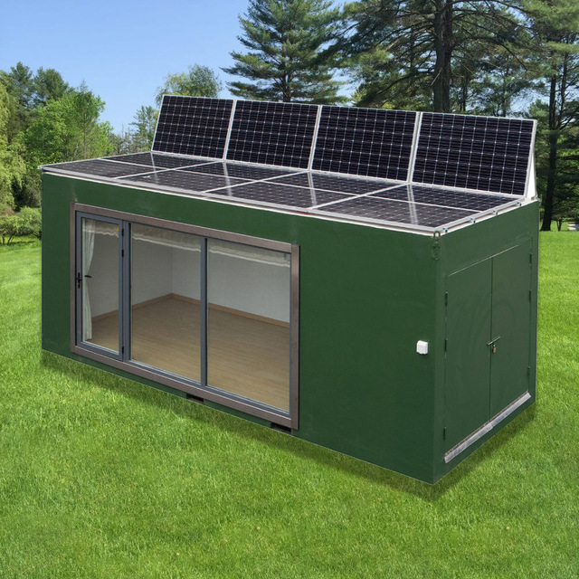 Prefabricated Mini Solar Green House Portable Container Streets Catering Modern Modular Mobile Cabin