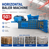Presse à balles horizontale hydraulique réglable pour déchets d'acier et d'aluminium, capacité horaire 200-1000 kg