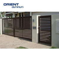 Portail en aluminium simple et automatique, grand portail principal, design moderne pour la maison