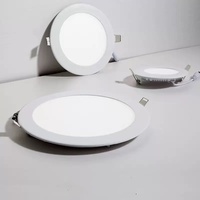 Le panneau mince commercial ultra-mince de la conception moderne SMD LED allume la lampe enfoncée carrée ronde plate 3W ~ 24W