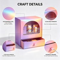 Boîte cadeau en papier avec fenêtre ouvrable personnalisée pour l'emballage de petits jouets