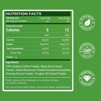 Café de Maca OEM ODM pour adultes avec champignon Reishi, Ginseng, Tongkat Ali et poudre de racine de Maca