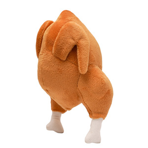 Wholesale Luxury Cartoon Durable Pet Chew Toy <b>Plush</b> Stuffed Animals Roast Chicken Dog Squeaky Toy - Product Image 2