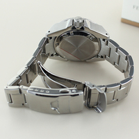 Boîtier de montre mécanique en acier inoxydable tendance 43,8 mm avec verre saphir et cadran de 28,5 mm pour mouvements NH34 NH35/36/38 - Accessoires