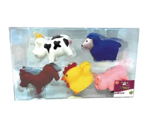 Новинка 2021, ПВХ пластиковые виниловые игрушки на заказ, корова, овечка, лошадь, Цыпленок, свинья, ферма, игрушки для ванной, набор для малышей