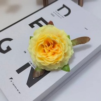 Bunga Jepit Rambut Besar Kecil Peony Bunga Buatan DIY Dekorasi Pernikahan Korsase Kain Buatan Tangan Multi-warna Ymd-001