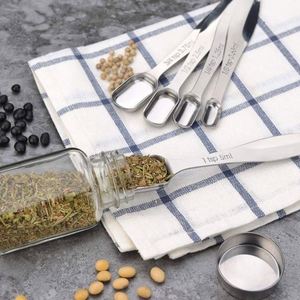 Heavy Duty Stainless Steel <b>Measuring</b> <b>Spoons</b> Eco-Friendly Slim Handles for Narrow Spice Jars 7 PCS 18/0 SS <b>Measuring</b> <b>Spoon</b> - Product Image 4
