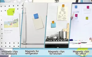 8ピース/ロットカラフルな義務冷蔵庫ホワイトボードマグネットクリップ写真ペーパークリップ装飾オフィス用品バインダークリップ - Product Image 5