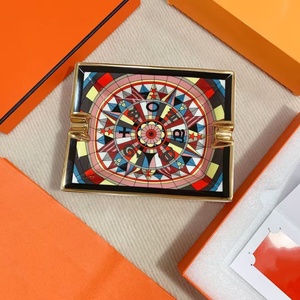 Luxury Ceramic Cigar Ashtray Portable American Style Desktop Design with Custom Logo for Hotels and Bars Includes <b>Gift</b> <b>Box</b> - Product Image 2
