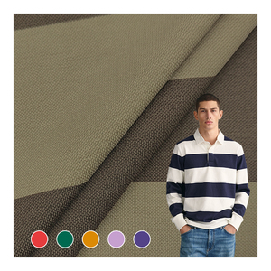 เสื้อโปโลลายทางผ้าฝ้ายผ้าโพลีเอสเตอร์ระบายอากาศ - Product Image 1