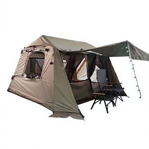 Tente de camping pour 4-5 personnes, abri familial d'extérieur, Oxford double couche, imperméable, protection UV, coupe-vent, moustiquaire - Product Image 3