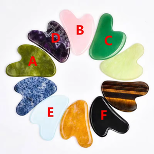 Tabla de Gua Sha de Cuarzo Rosa Natural y Amatista, Raspadores de Cristal para Belleza y Relajación, Placa de Feng Shui para el Cuidado de los Ojos, Herramienta de Masaje Facial de Ágata - Product Image 2