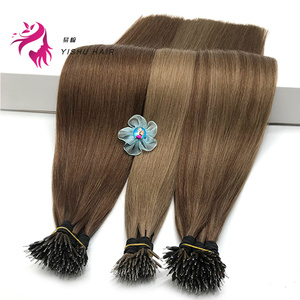 Châu Âu Nga Nano tip phần mở rộng tóc de cabello 100humano Remy tóc vàng đôi rút ra Remy Nano Ring phần mở rộng tóc con người - Product Image 6