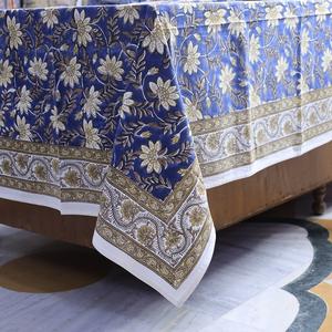 Drap de lit en coton biologique imprimé en bloc à la main de style bohème avec un artisanat artisanal de colorants naturels et un tissu respirant - Product Image 1