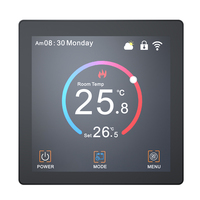 Termostato Inteligente WiFi para Sala de Estar Moderna con Pantalla Táctil a Color, Control de Temperatura Programable en Varios Idiomas