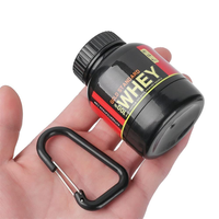 Porte-clip de sac de sport étanche bouteille de poudre de protéine avec mousqueton tasse d'entraînement verres personnels pour les cadeaux d'entraînement
