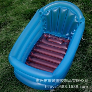 Baignoire gonflable pour bébé en PVC 40x40cm pour bain de pieds pour enfant vert - Product Image 2