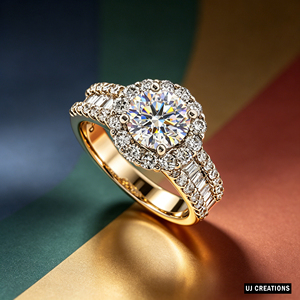 Anillo de Boda Personalizado de Plata Chapada en Oro de 14K con Diamante Redondo de 2.00 Quilates, Cultivado en Laboratorio, Corte Brillante, Calidad VVS-VS, para Fiesta - Product Image 5