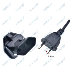 محول من قابس المملكة المتحدة إلى قابس الاتحاد الأوروبي، من مقبس بريطاني ثلاثي الأطراف BS1363 إلى مقبس أوروبي CEE7/16، <span class=keywords><strong>3</strong></span> أمبير 250 فولت، محول سفر من المملكة المتحدة إلى أوروبا YL-6022 - Product Image 6