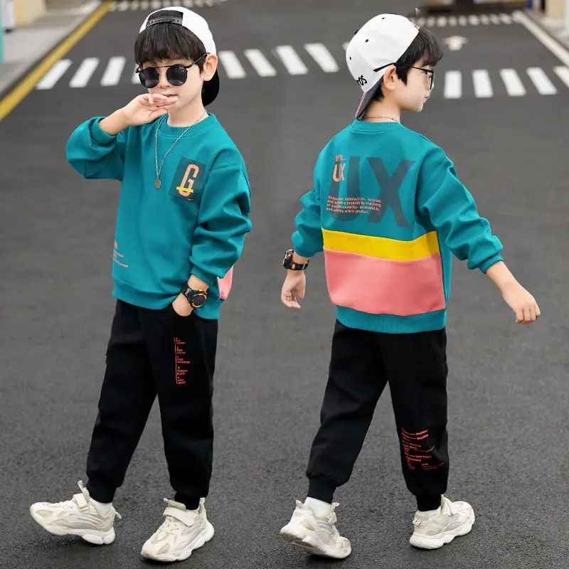 High quality trendy children clothing suits long sleeve gentleman baby boys clothing set