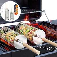Accessoires de barbecue très demandés en été : Panier de cuisson rotatif pour barbecue, vente directe usine, personnalisation acceptée