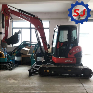 Excavatrice d'occasion Kubota U55-4 d'origine japonaise de 5 tonnes en vente, faible nombre d'heures de travail, mini-pelleuse d'occasion Kubota U55-4 à vendre - Product Image 1