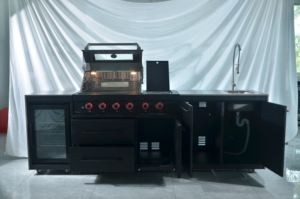 Cucina e Piano di Lavoro per Esterni di Alta Qualità con Mini Frigorifero in Vetro e Luce LED per Cucina all'Aperto e <span class=keywords><strong>Barbecue</strong></span> - Product Image 2