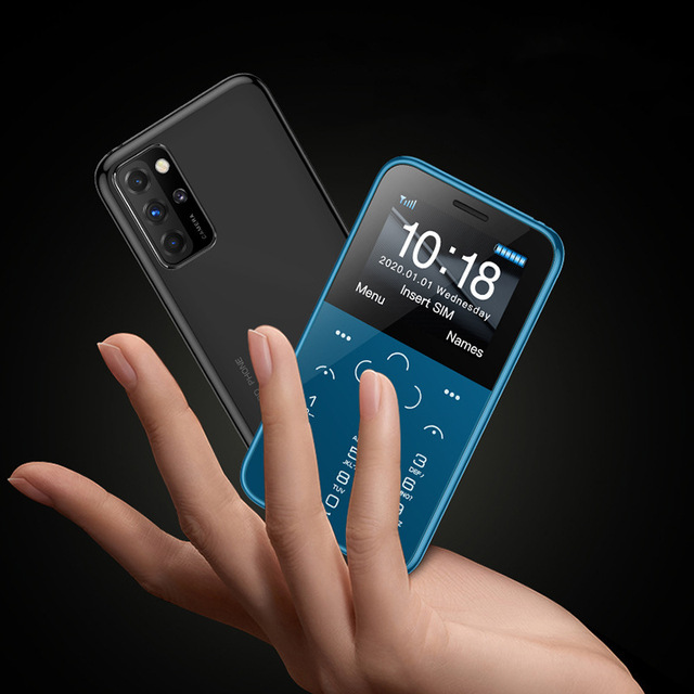 MTK6261M S10P Mini Mobile Phone 2G GSM 400mAh 1.5'' LED Display HD Screen Fashionable Children's Small Size Phones English
