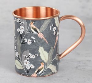 Tasses à bière en cuivre conçues par fleur émaillée pour la fête à la maison et le but de cadeau - Product Image 2