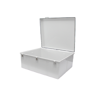 Boîtier en plastique ABS IP67 étanche gris, personnalisable, pour panneau de commande, boîte de distribution, facile à assembler